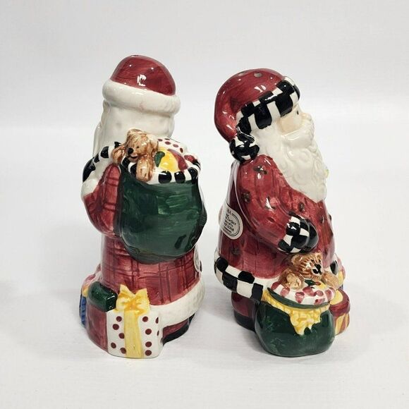 Debbie Mumm 4.75" Handpainted Sakura Magic of Santa Salt & Pepper Shakers - Picture 10 of 10